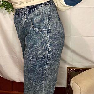 Vintage style distressed jeans